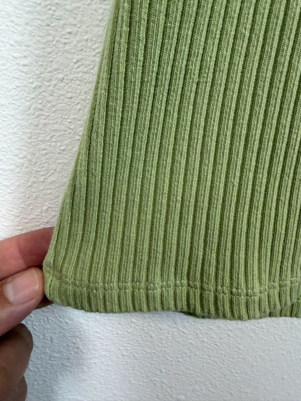 Reformation Sage Green Ribbed Racerback Maxi Dress Open Back Size L - Picture 10 of 13